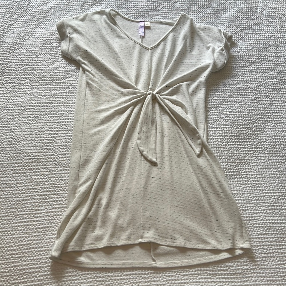 White Waist cinch Dress